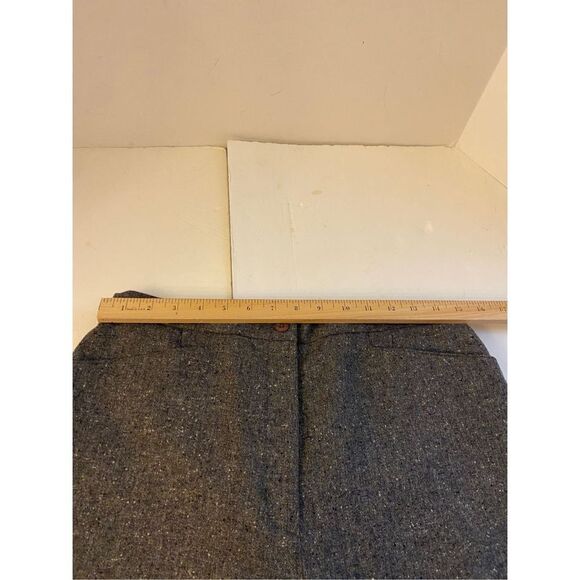 Llbean 100% lambs wool pants M-tall size 12 rn#71341 high rise gray - Picture 4 of 5